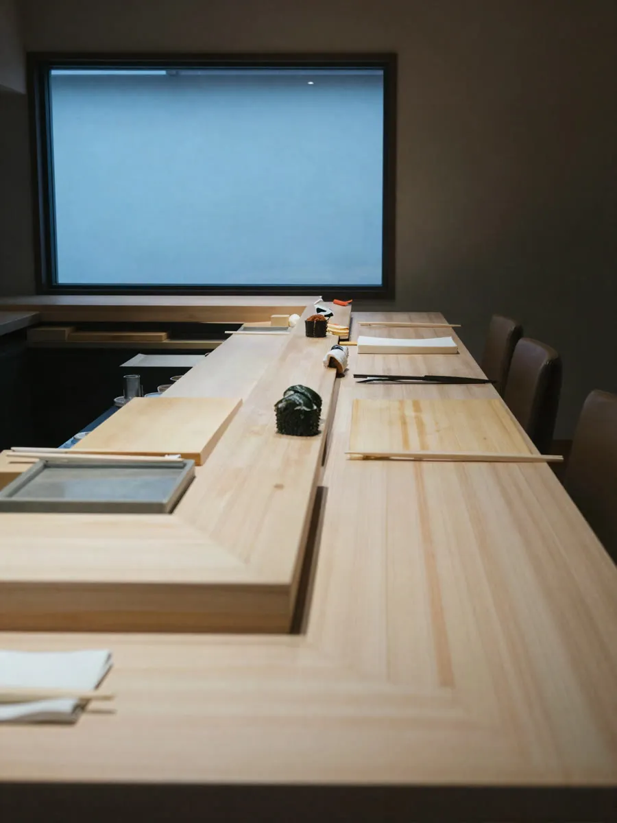 The counter set for service